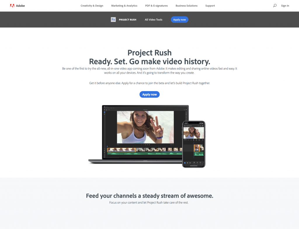 Adobe Project Rush