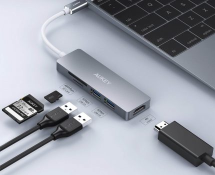 AUKEY、5ポート搭載のUSB-Cハブ「AUKEY 5-in-1 プレミアム USB-CハブCB-C72」の改善版が発売