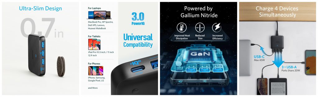 Anker PowerPort Atom lll Slim（Four Ports）