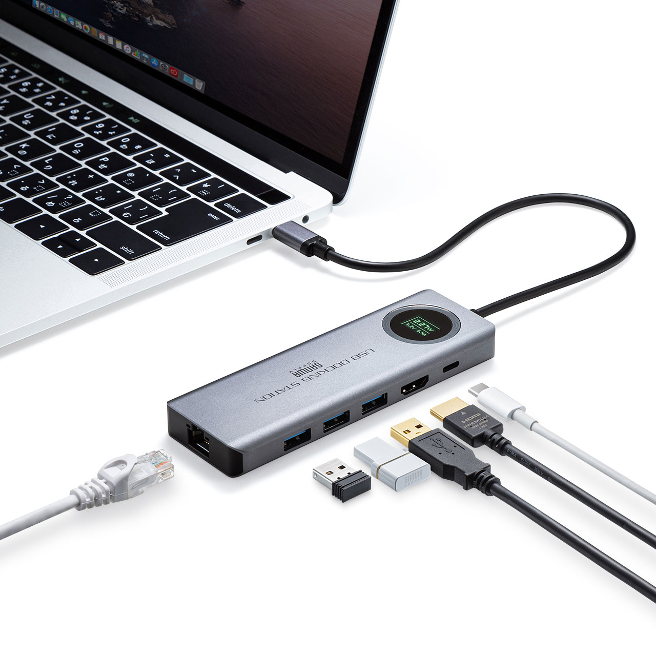 電圧・電流チェッカーを搭載したドッキングステーション「USB-DKM1」が発売中
