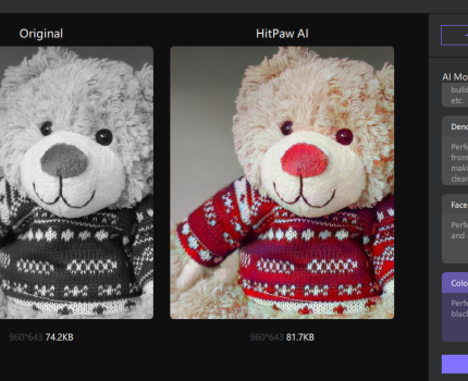 画像高画質化ソフト「HitPaw Photo Enhancer」にモノクロ写真をカラー化する機能が追加