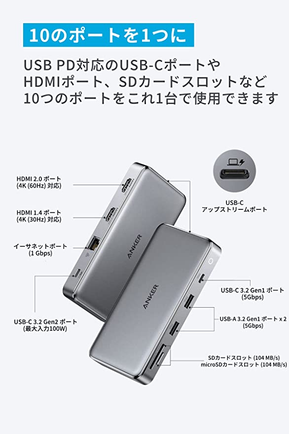 Anker 563 USB-C ハブ