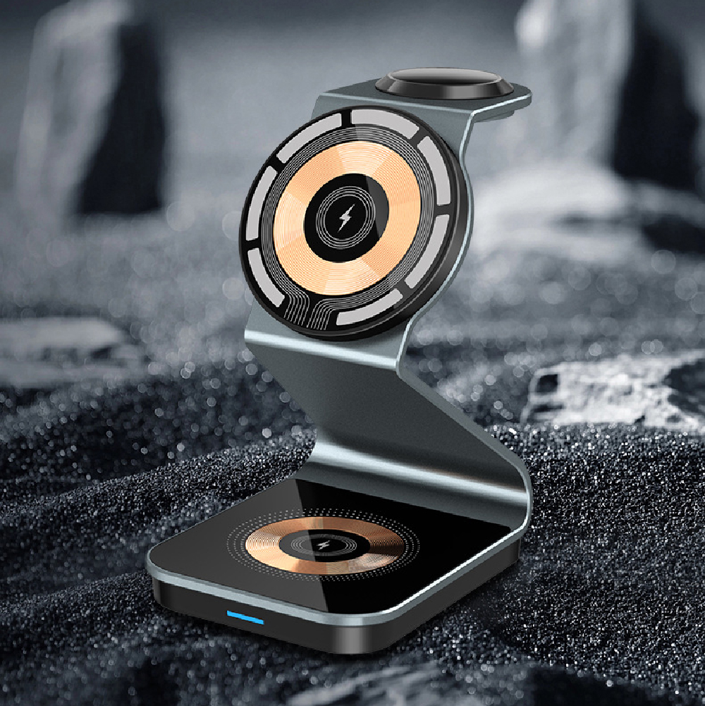 iPhone、Apple Watch、AirPodsを3台まで同時に充電できるMagSafe対応ワイヤレス充電器「TriBolt」が発売