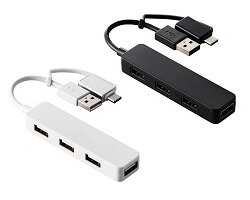 USB-AポートでもUSB-Cポートでも接続できるUSBハブがエレコムより発売