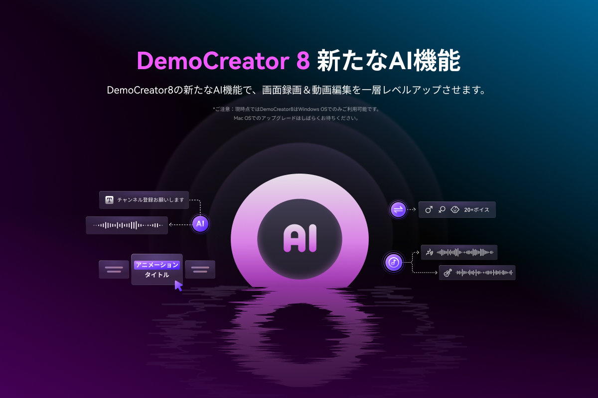 AI機能を搭載した動画編集ソフト「Wondershare DemoCreator8」のmacOS版がリリース