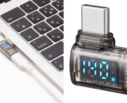 PD140W・40Gbps・8K/60Hz対応のL字型USB-C変換アダプタ「500-USB099」が発売