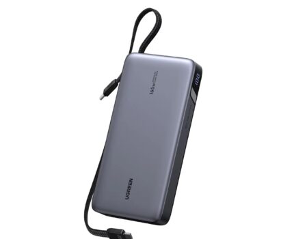 単ポート最大140W対応、UGREEN 25000mAhケーブル内蔵モバイルバッテリーが発売