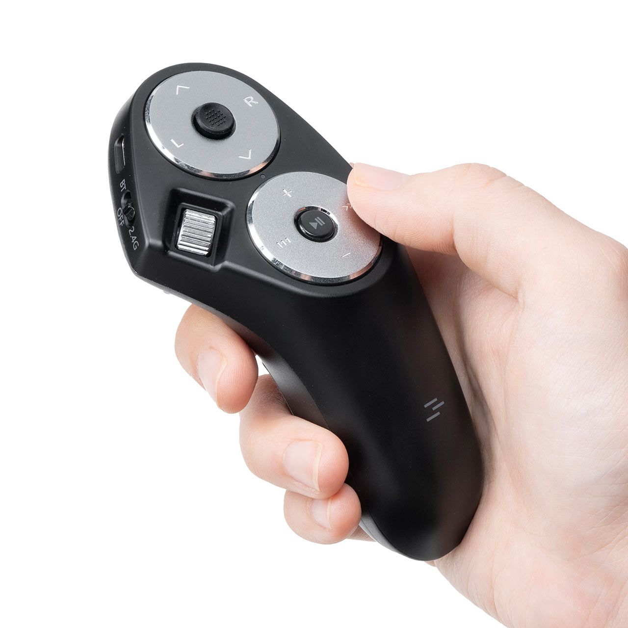 スティック操作で空中カーソル操作が可能なワイヤレスハンディマウス「400-MAWBT204BKN」発売